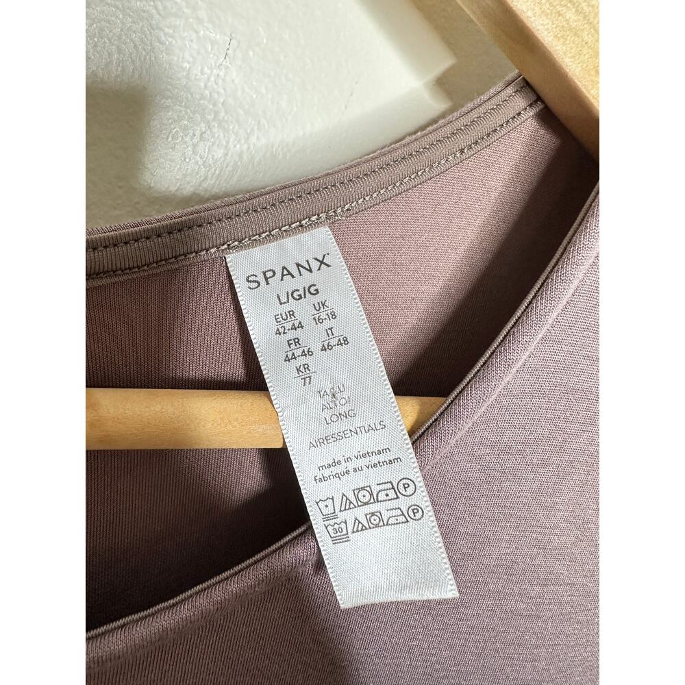 SPANX AirEssentials Sleeveless Wide Leg Jumpsuit Smoke Sz L Tall $148 {3W32} - Picture 4 of 6